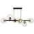 Lampa wisząca metalowa czarno-złota 6-punktowa 3030/6 BL TR z serii Sintra - Lampy Elem